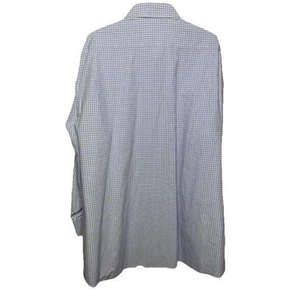 Tommy Hilfiger Mens XL Ithaca Dress Shirt 17.5 Blue‎ Plaid Long Sleeve Regular - Picture 2 of 4
